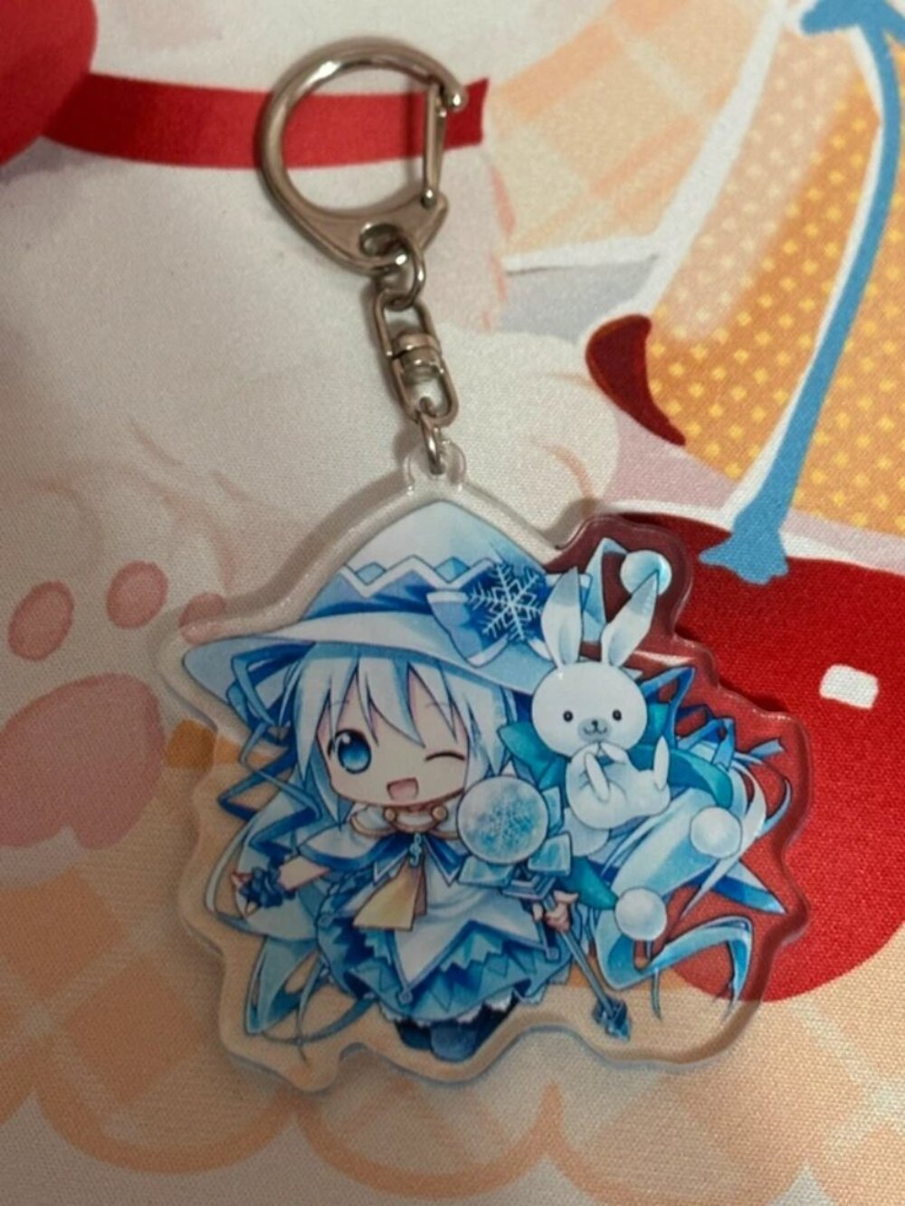 Snow Miku keychain